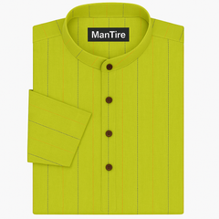 Shirt n Kurta Fabric Stiff Pure Cotton Broad Lining Premium Colour Lemon Green