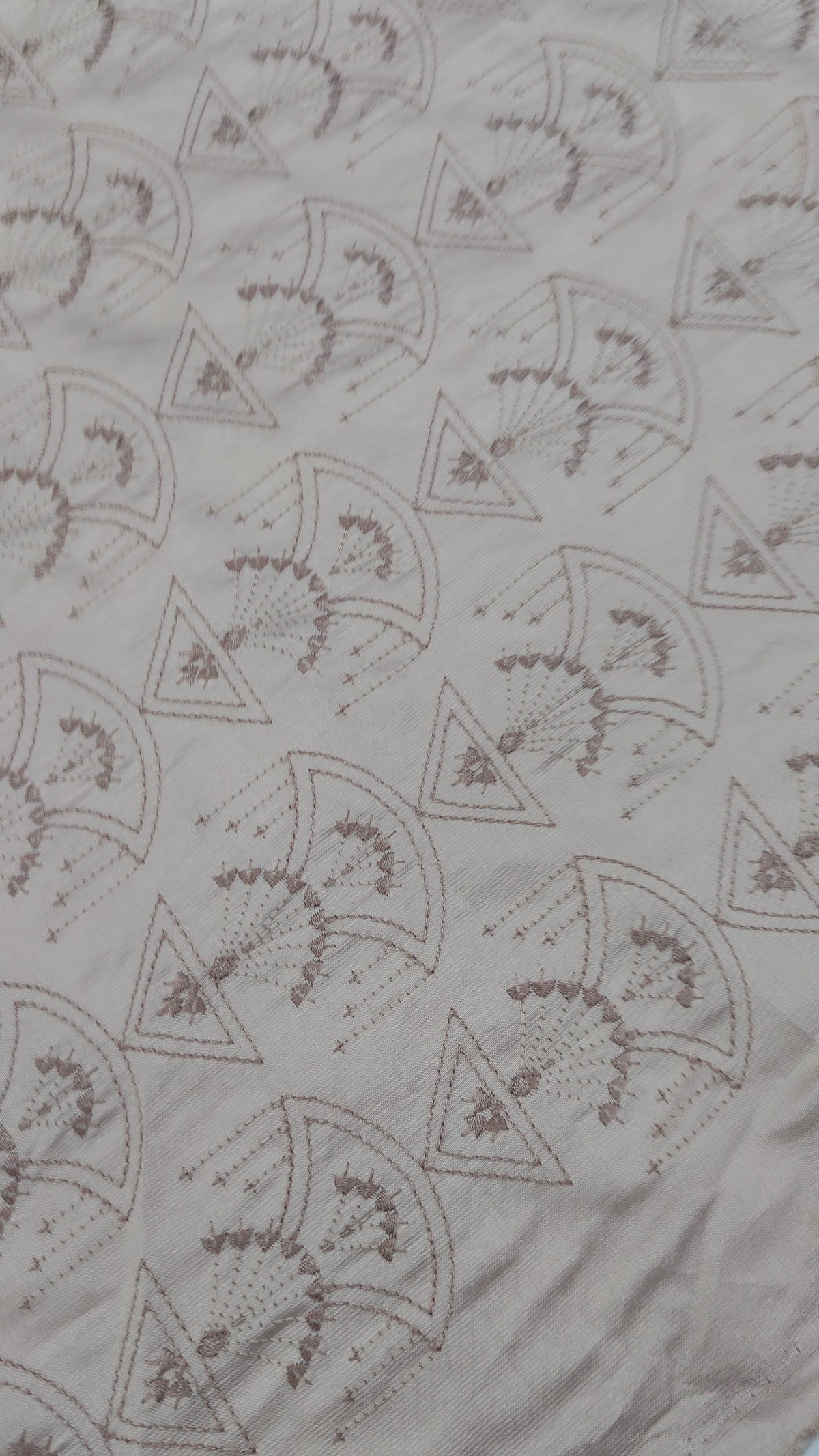 Kurta Fabric ManTire Designer Silk Art Deco Geometric Embroidery Colour Dusty Rose