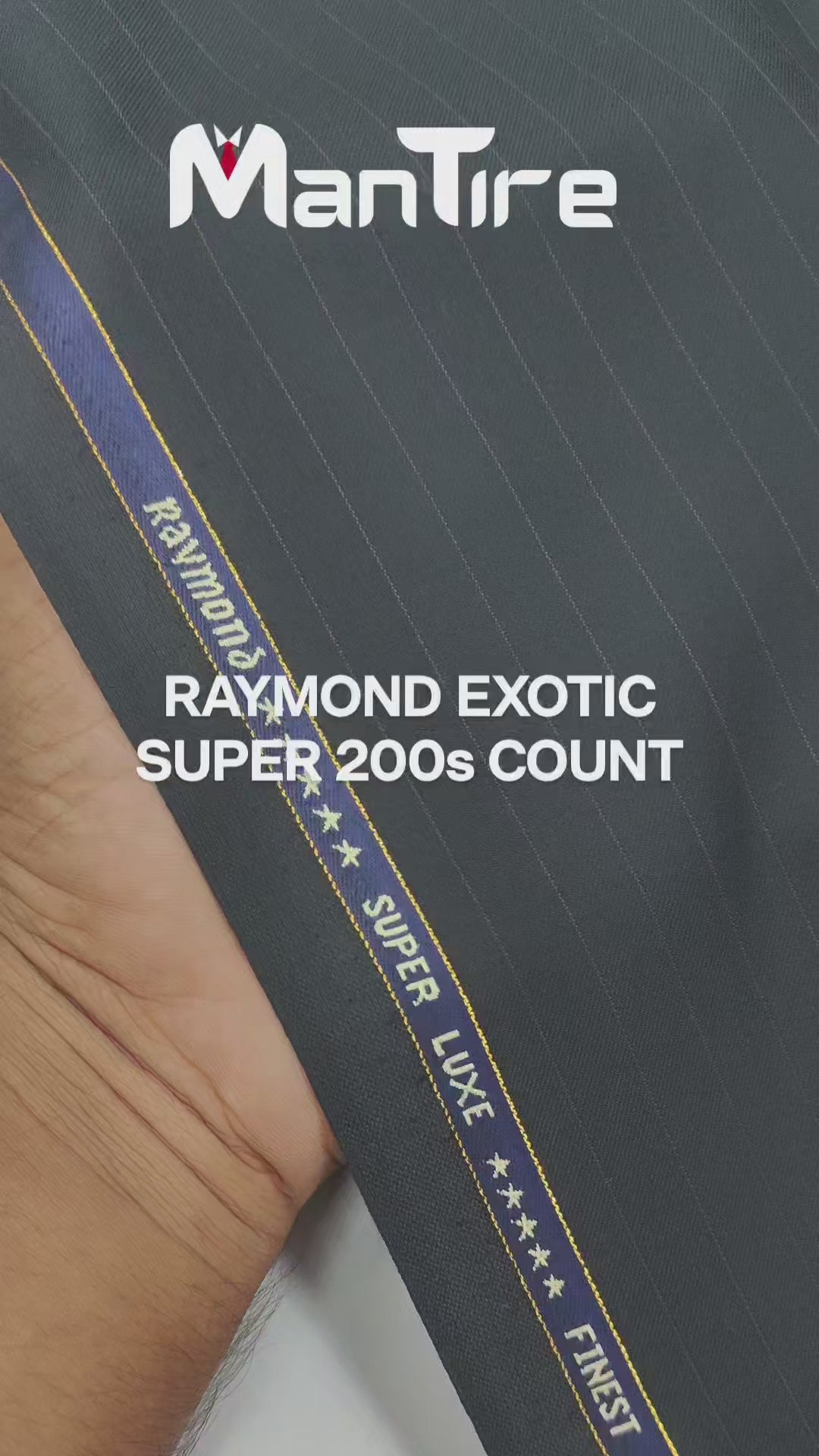 Suit Fabric Raymond Exotic Super 120s Count Luxurious 60% Rich Wool Plain Color Dark Blue