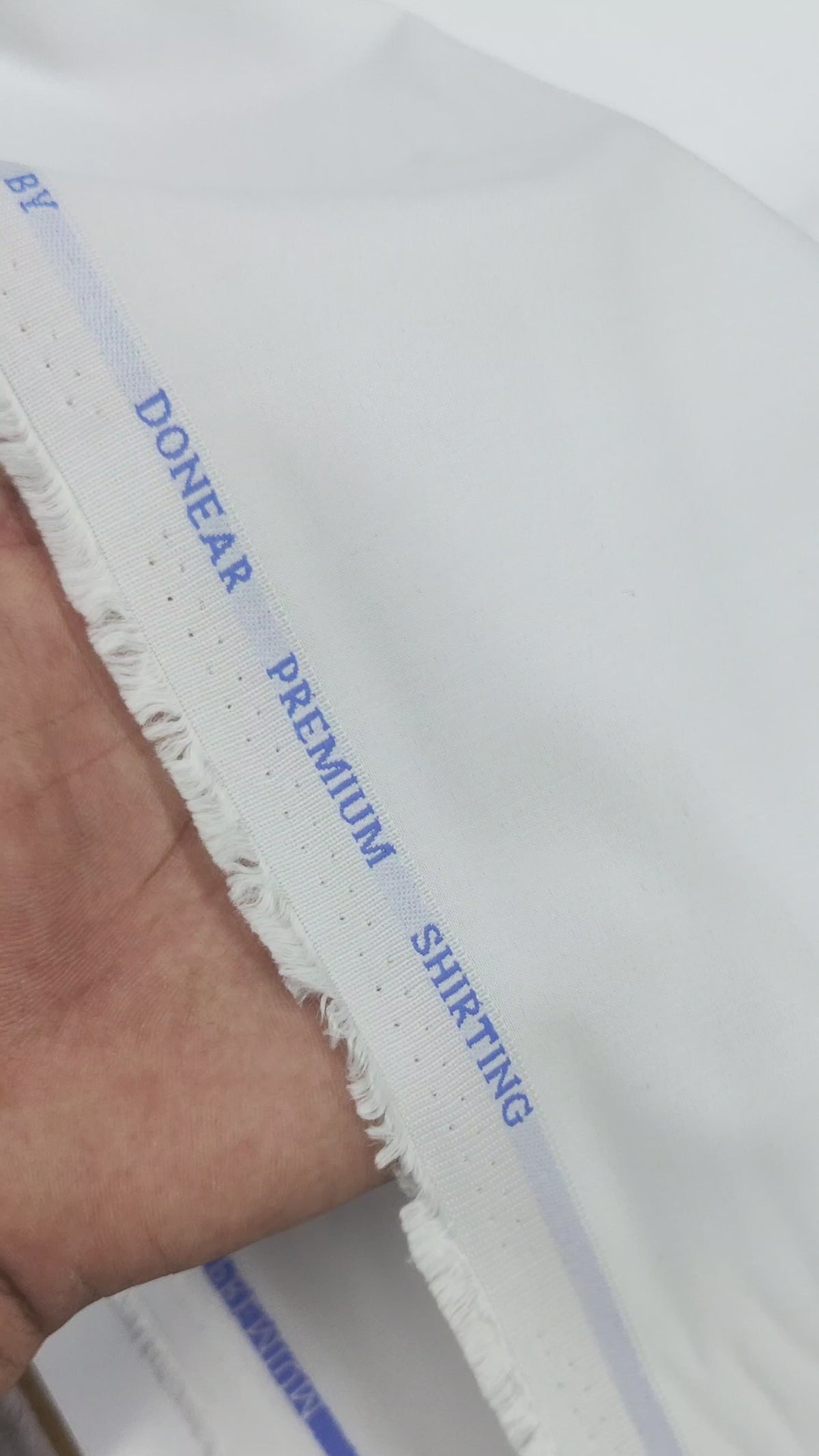 Shirt Fabric Donear Bamboo Poly Cotton plain Colour White