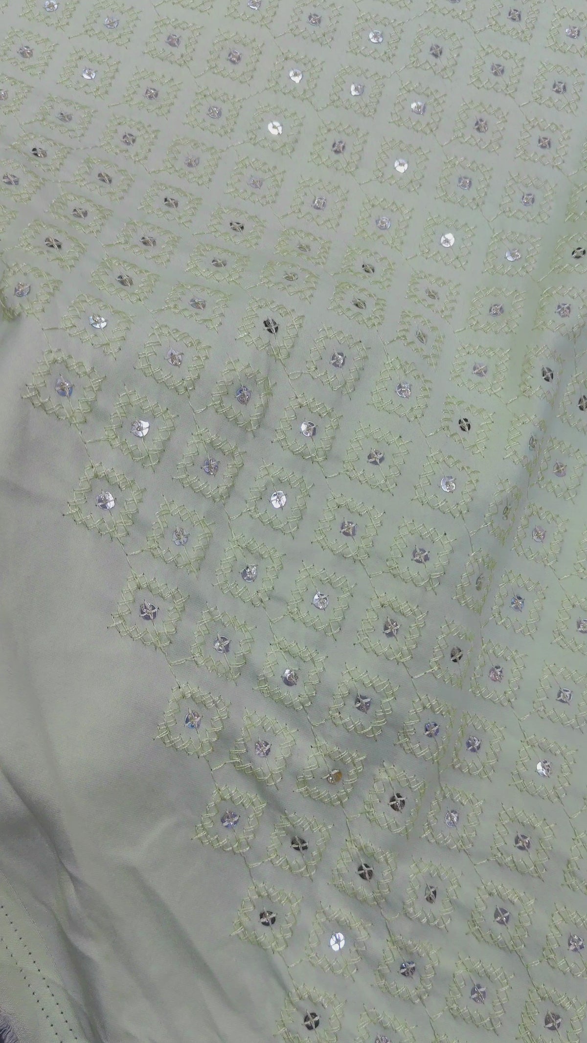 Kurta Fabric ManTire Designer Rayon Lucknowi Chikankari Embroidery Colour Mint Green