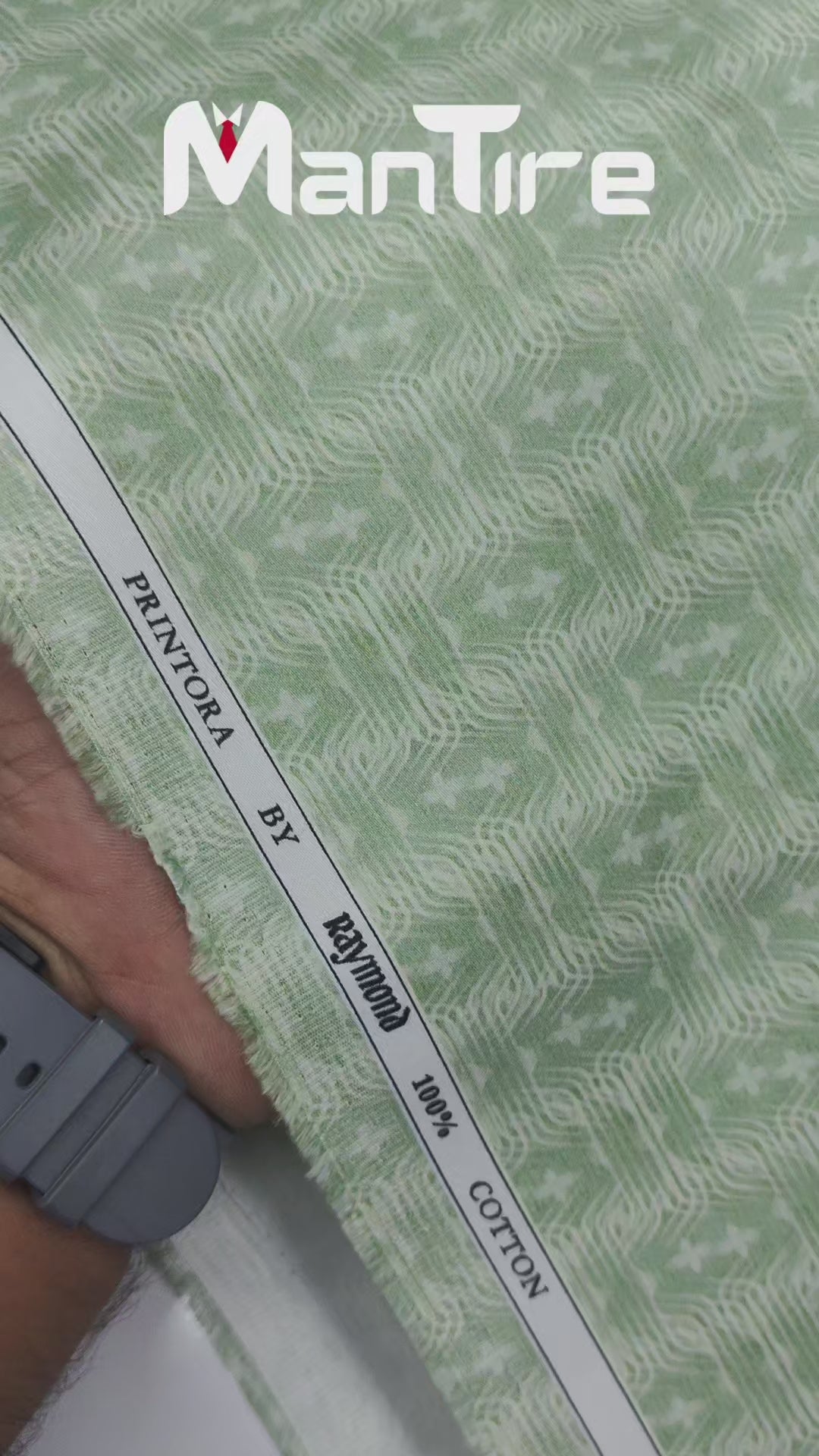 Shirt Fabric Raymond 100% Giza Cotton Premium Jacquard Colour Laurel Green