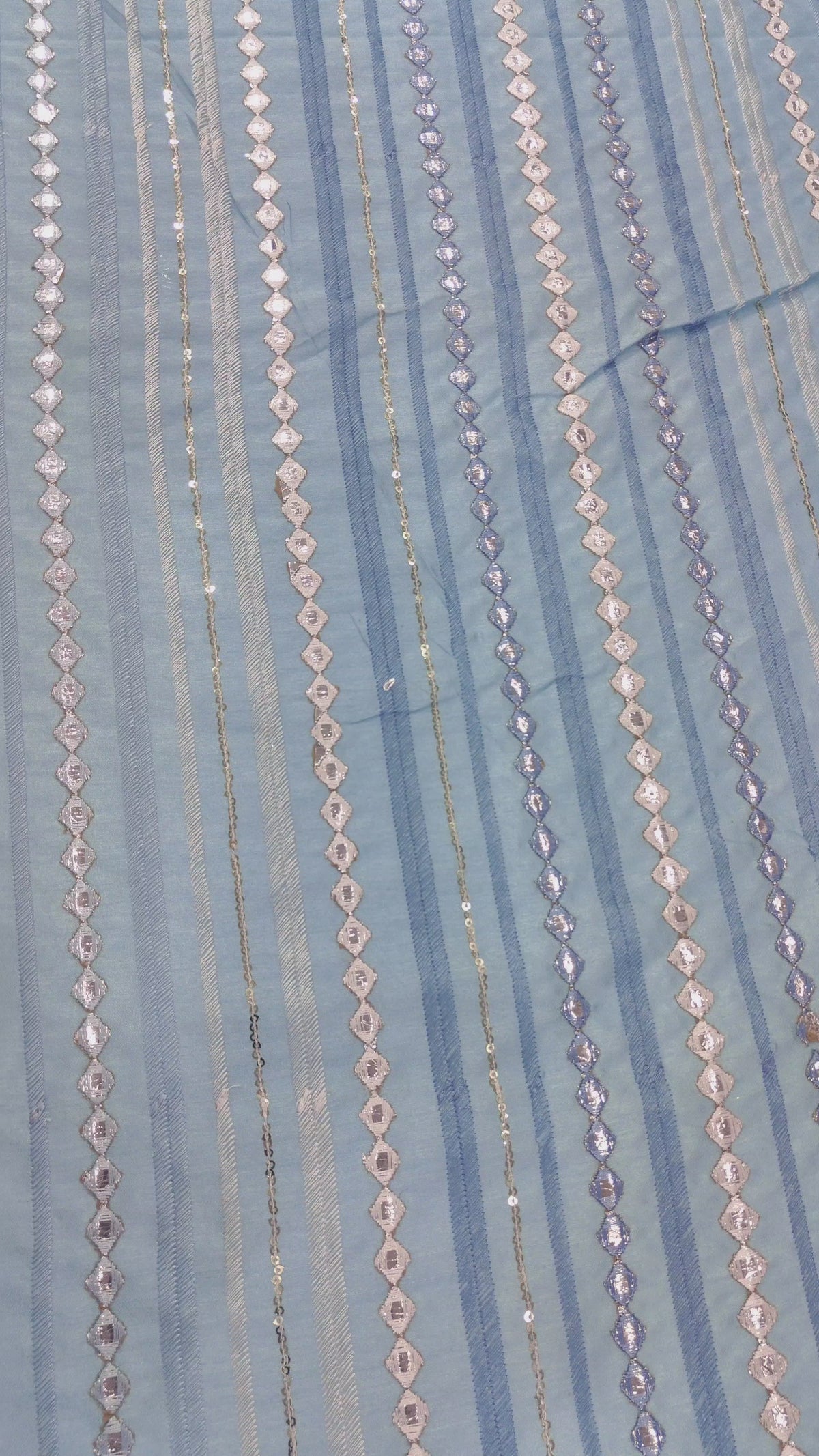 Kurta Fabric ManTire Designer Silk Embroidery Colour Blue