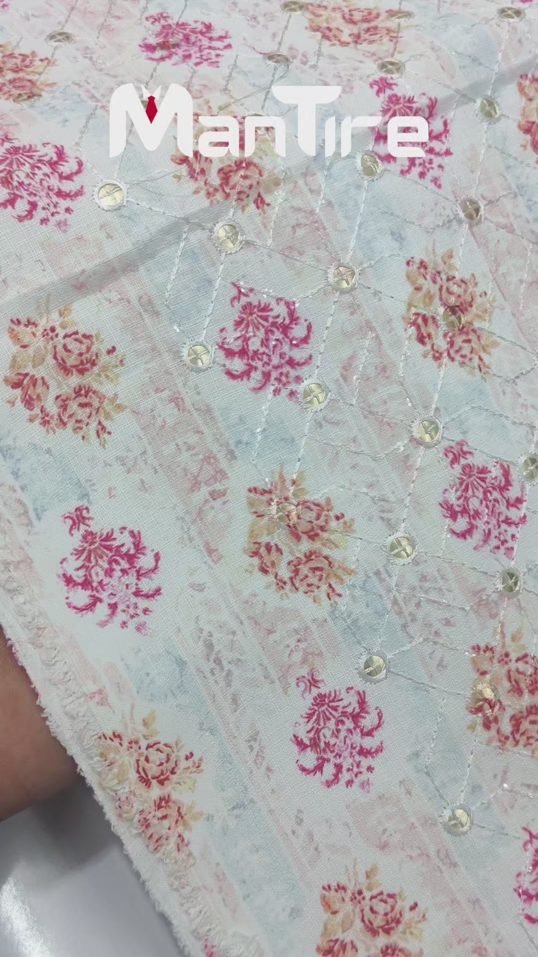 Kurta Fabric ManTire Designer Silk Indian Traditional Buta Embroidery Colour Hot Pink N Coral Orange