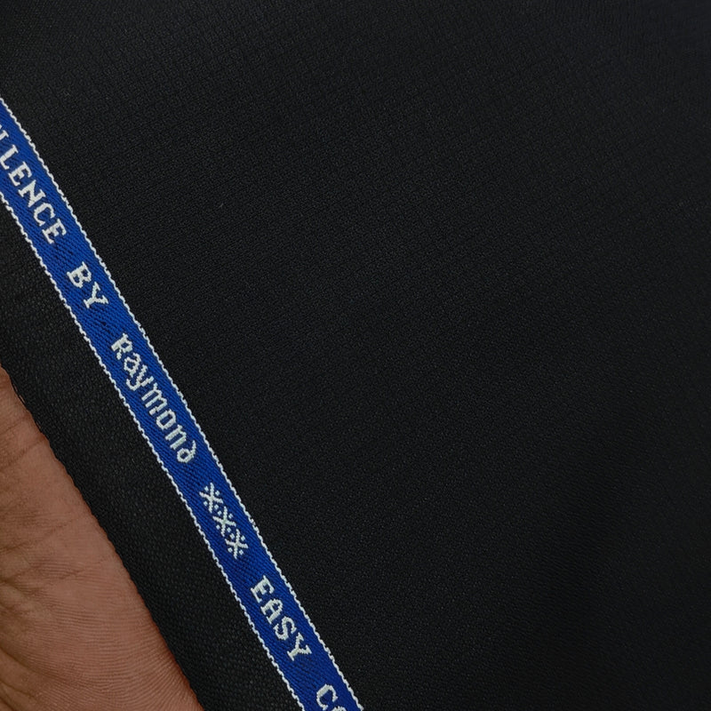 Suit Fabric Raymond Super Luxurious 40% Rich Wool Pin Check Color Pitch Black