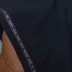 Suit Fabric Raymond Exotic Super 120s Count Luxurious 60% Rich Wool Plain Color Dark Blue