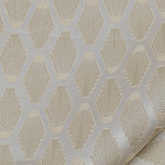 Reid & Taylor Jacquard Premium Bandhgala Fabric Colour Soft Cream