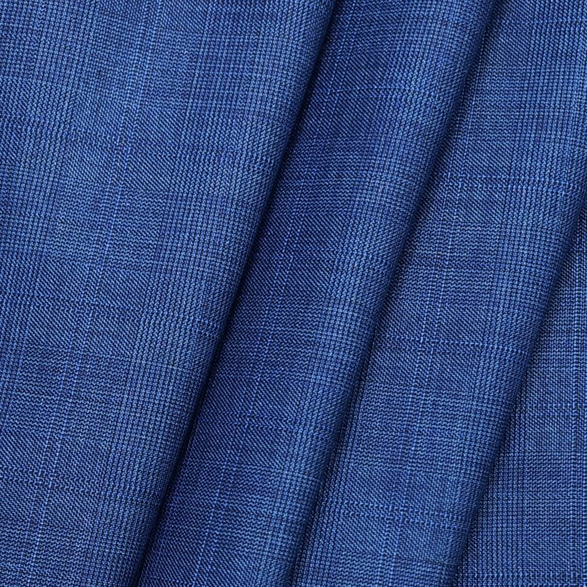 Raymond Fine Count Premium Violet Blue Check Blazer Fabric