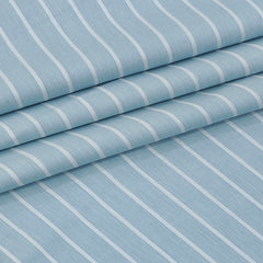Shirt Fabric Arvind 100% Pure Cotton Pencil Stripes Colour Greyish Blue