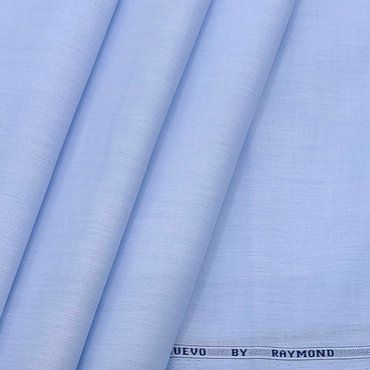 Raymond Premium Pure Cotton Unstitched Plain Shirt Fabric Colour Light Blue