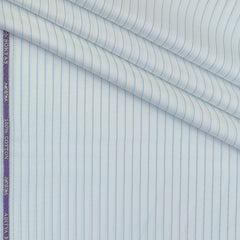 Shirt Fabric Soktas Finest 80s Giza Cotton Lining Colour Light Blue N White