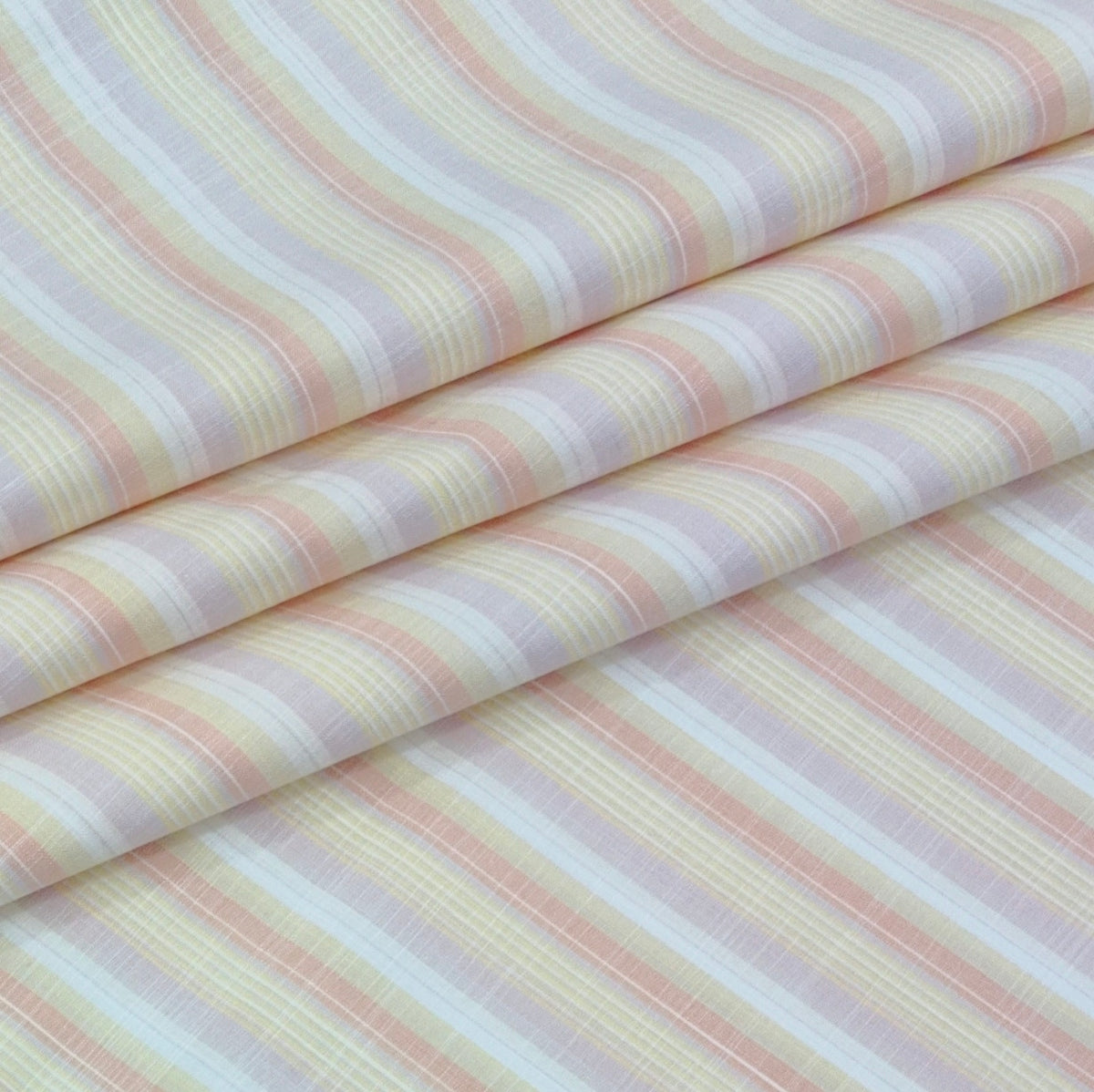 Shirt Fabric Arvind 100% Pure Cotton Candy Stripes Colour Multicolour