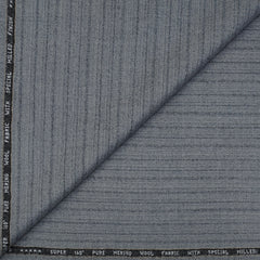 Raymond Super 160s count 100% Wool Tweed Self Stripes Blazer Fabric Colour Worsted Grey