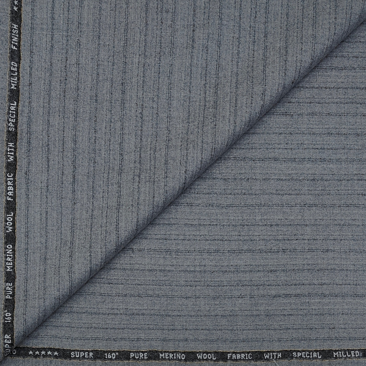 Raymond Super 160s count 100% Wool Tweed Self Stripes Blazer Fabric Colour Worsted Grey