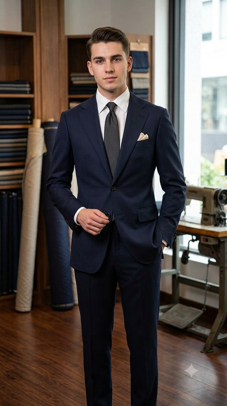Suit Fabric Raymond Exotic Super 120s Count Luxurious 60% Rich Wool Plain Color Dark Blue
