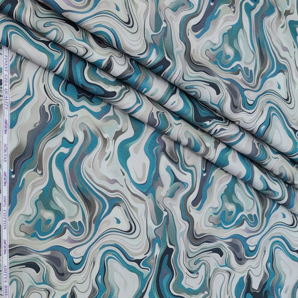 Shirt Fabric Soktas Finest 60s Giza Cotton Digital Print Colour Multicolour