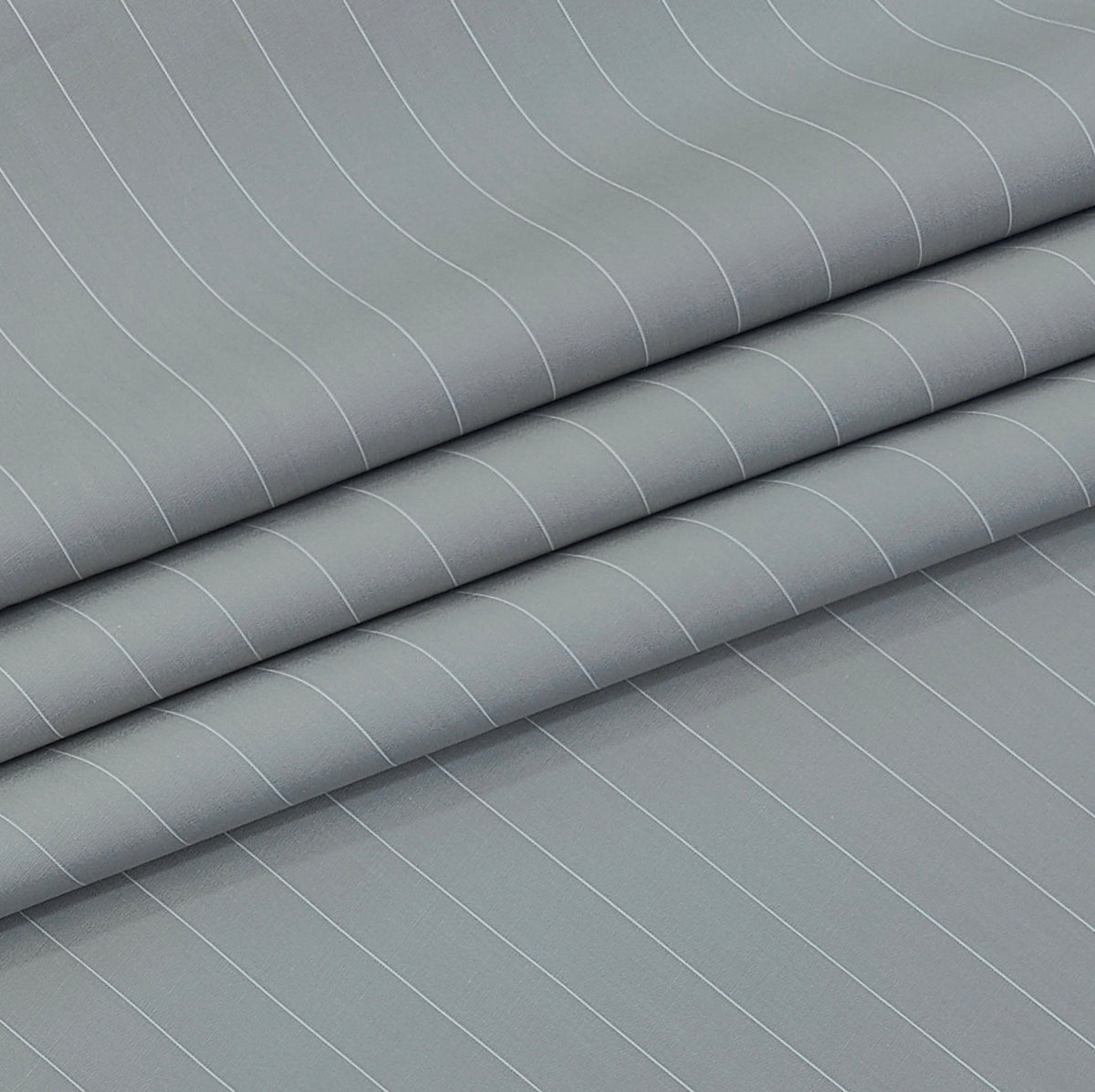 Shirt Fabric Soktas 140/2 Giza Cotton Fine Stripe Colour Light Grey