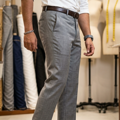 Raymond Exotic Premium Super 130s Merino Count 70% wool Slub Suiting Fabric Colour Zinc Grey