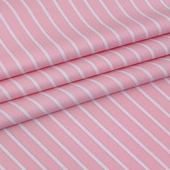 Shirt Fabric Donear Premium 100% Pure Cotton Bengal Stripes Colour Baby Pink