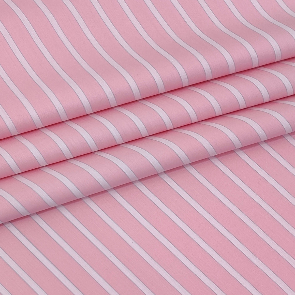 Shirt Fabric Donear Premium 100% Pure Cotton Bengal Stripes Colour Baby Pink