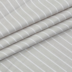 Shirt Fabric Arvind 100% Pure Cotton Pencil Stripes Colour Ash Beige