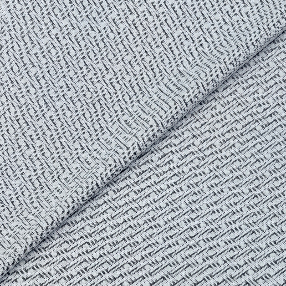 Blazer Fabric ManTire Italian Stretchable Jacquard Colour Grey N White