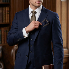 Suit Fabric Raymond Exotic Super 140s Count Luxurious 69% Rich Wool Stretchable Plain Color Midnight Ble