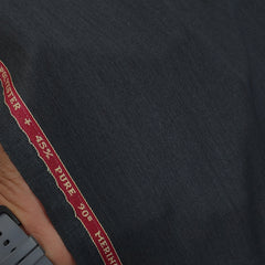 Suit Fabric Raymond Exotic Super 90s Count Luxurious 45% Rich Wool Self Slub Color Steel Grey