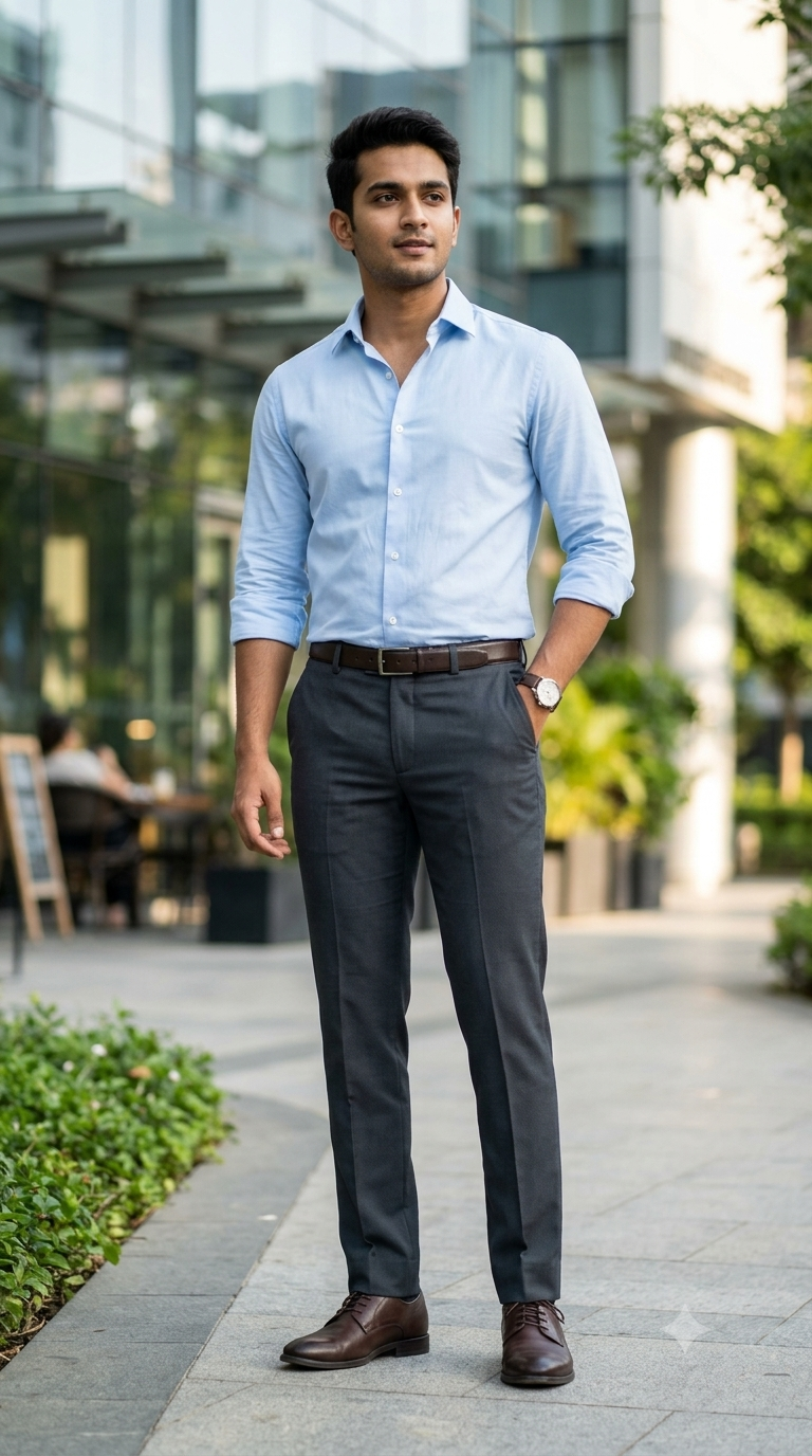 Trouser Fabric Raymond Wool Blended Plain Colour Lava Grey