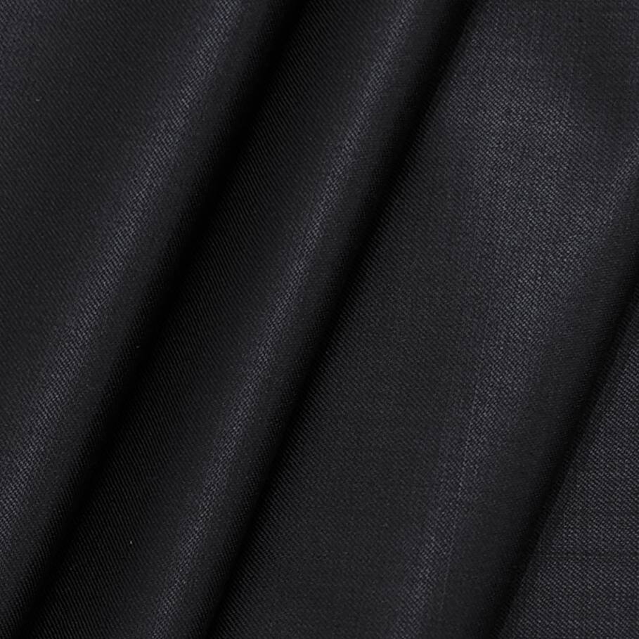 Raymond Fine Count Poly Wool Black Slub Blazer Fabric