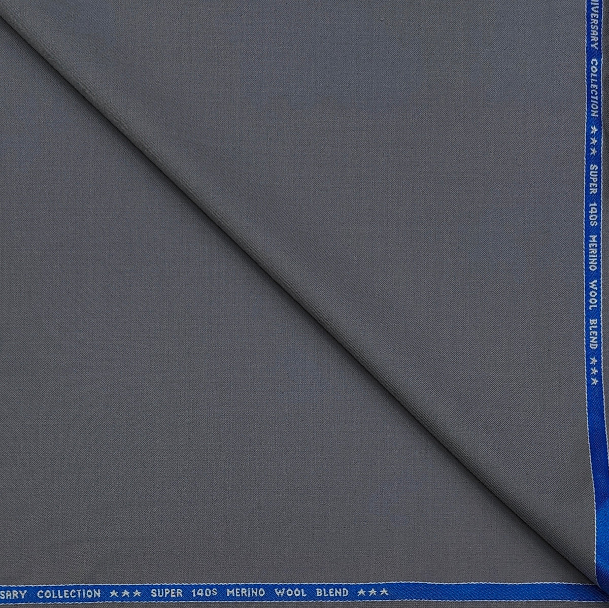 Suit Fabric Raymond Exotic Super 140s Count Luxurious 40% Rich Wool Plain Color Charcoal Grey