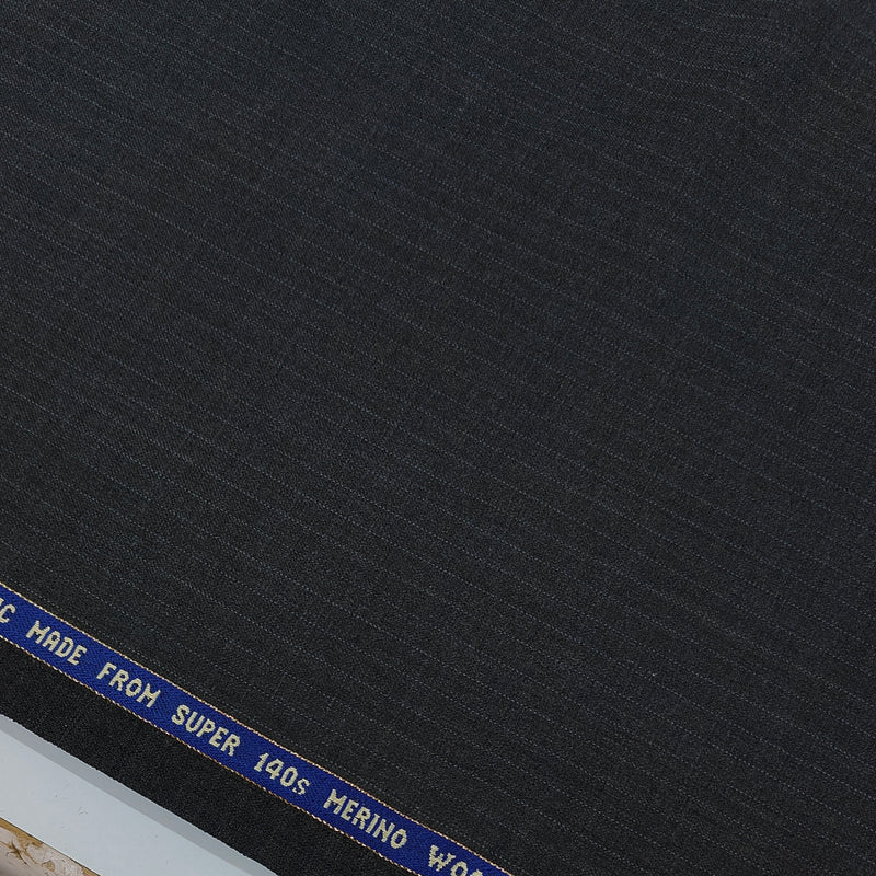 Suit Fabric Raymond Exotic Super 140s Count Luxurious 40% Rich Wool Lining Color Charcoal Dark Grey