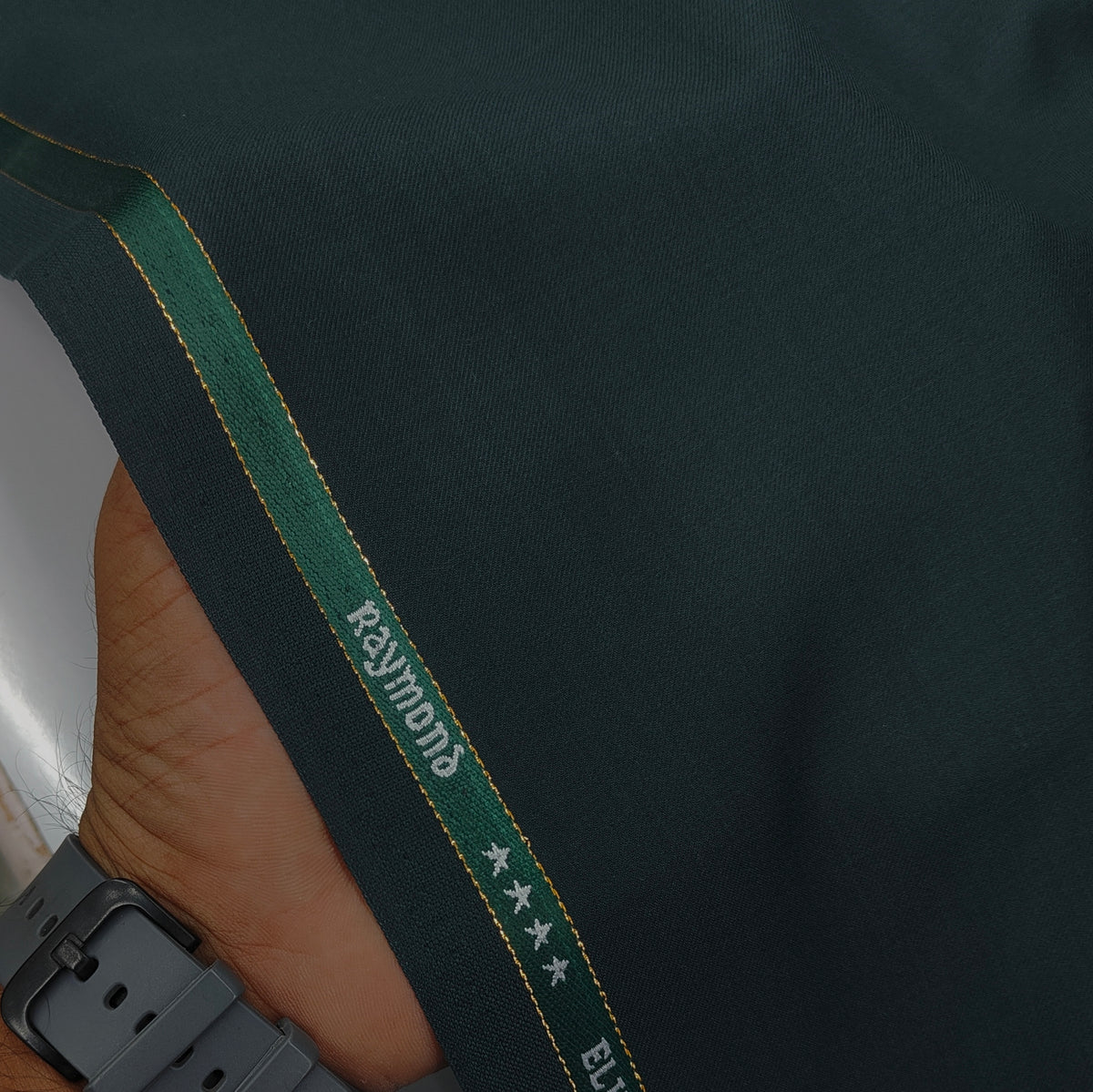 Trouser Fabric Raymond Wool Blended Plain Colour Charleston Green