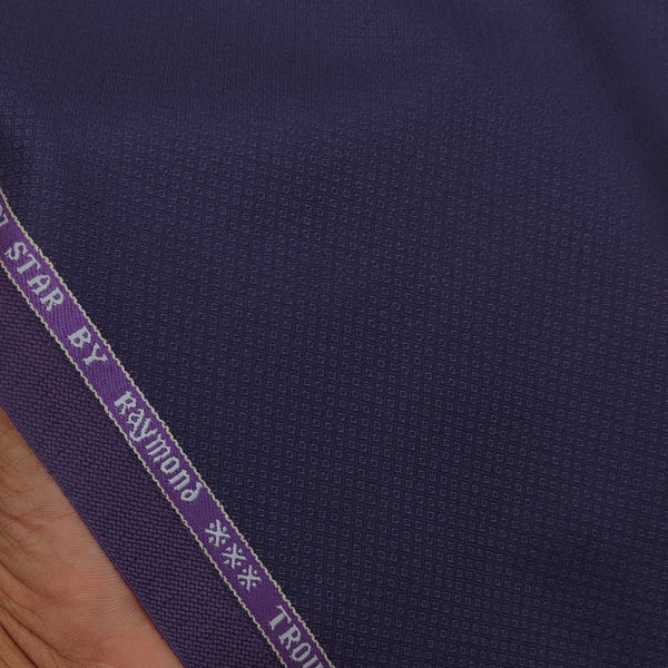Suit Fabric Raymond Super Luxurious 45% Rich Wool Dobby Color Indigo Pruple