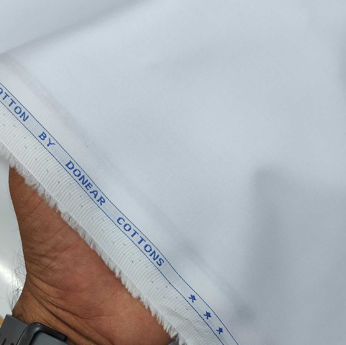 Shirt Fabric Donear Super Fine 60s Giza Cotton Satin Plain Colour Silver White