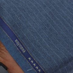 Raymond Super 160s count 100% Wool Tweed Lining Blazer Fabric Colour Pigeon Blue