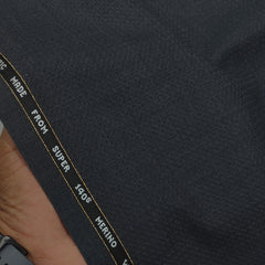 Suit Fabric Raymond Exotic Super 140s Count Luxurious 40% Rich Wool Sharkskin Color Charcoal Dark Worsted Grey