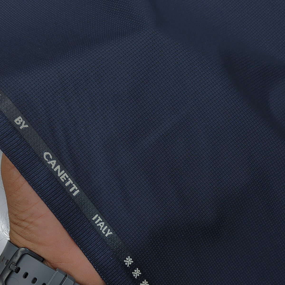 Trouser Fabric Canetti Italy Luxury TR Textured Colour Space Blue