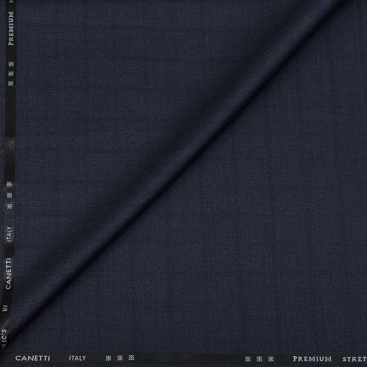 Trouser Fabric Canetti Italy Luxury TR Broad Check Colour Greyish Blue