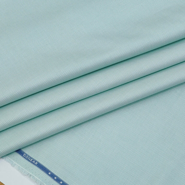 Shirt Fabric Donear Premium Giza Cotton Pin Check Colour Mint Green