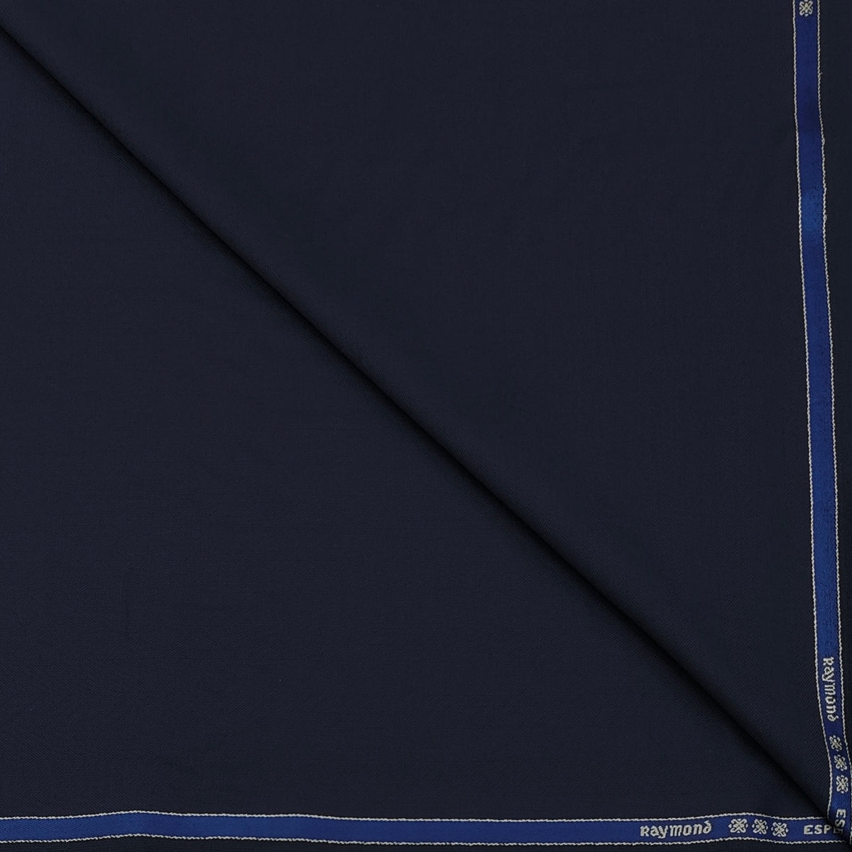 Trouser Fabric Raymond Wool Blended Self Hereingbone Colour Dark Night Blue