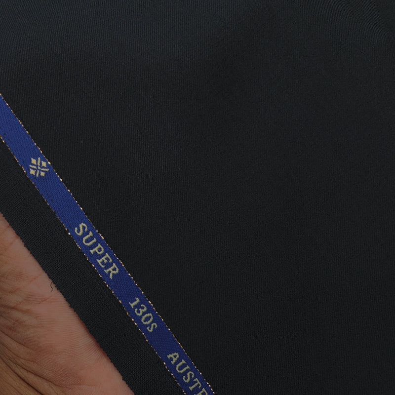 Suit Fabric OCM Exotic Premium Super 130s Count 40% Merino Wool Plain Color Dark Grey