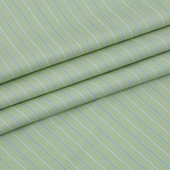 Shirt Fabric Donear Premium 100% Pure Cotton Fine Stripes Colour Nyanza Green