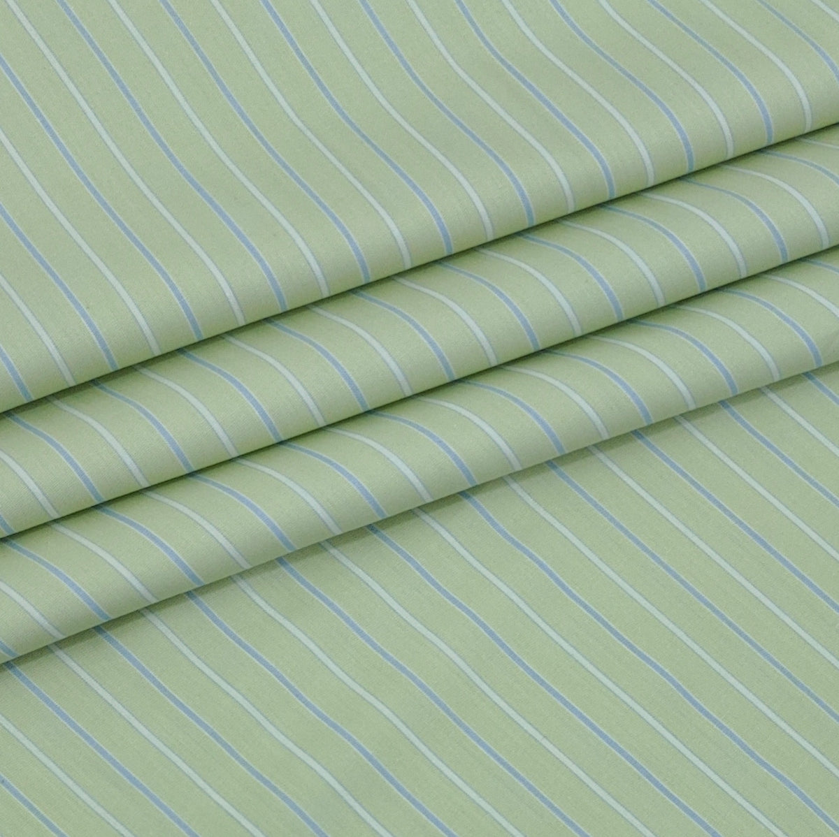 Shirt Fabric Donear Premium 100% Pure Cotton Fine Stripes Colour Nyanza Green