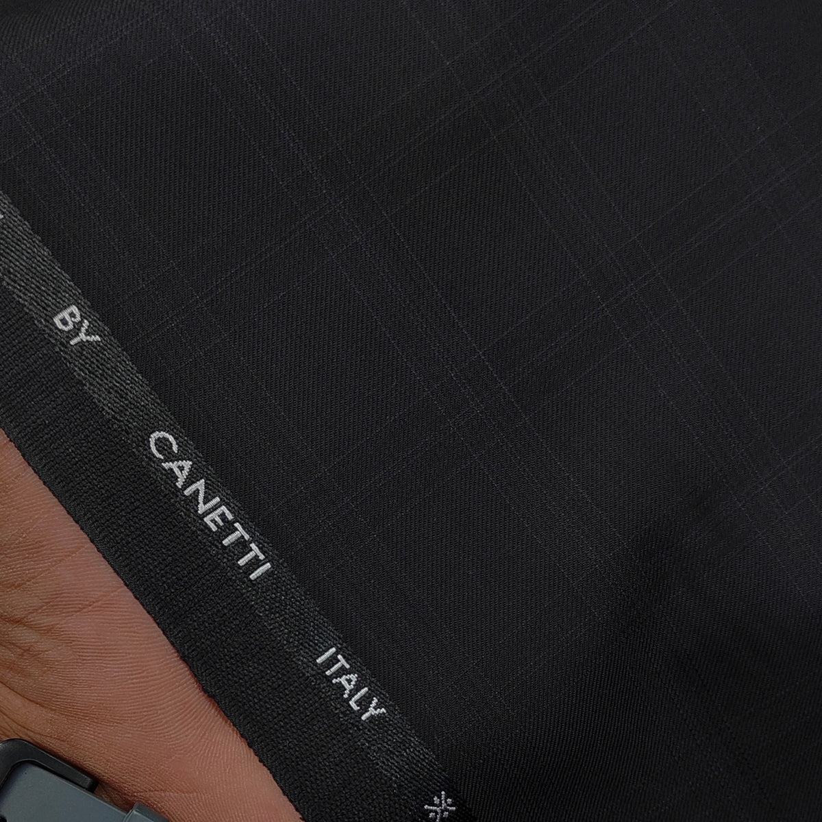 Trouser Fabric Canetti Italy Luxury TR Broad Check Colour Dark Blackish Maroon