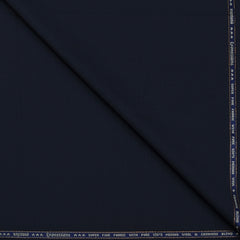 Suit Fabric Raymond Exotic Super 120s Count Luxurious 60% Rich Wool Plain Color Dark Blue