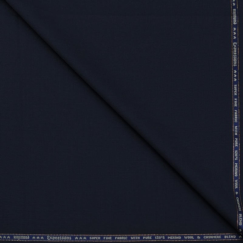 Suit Fabric Raymond Exotic Super 120s Count Luxurious 60% Rich Wool Plain Color Dark Blue