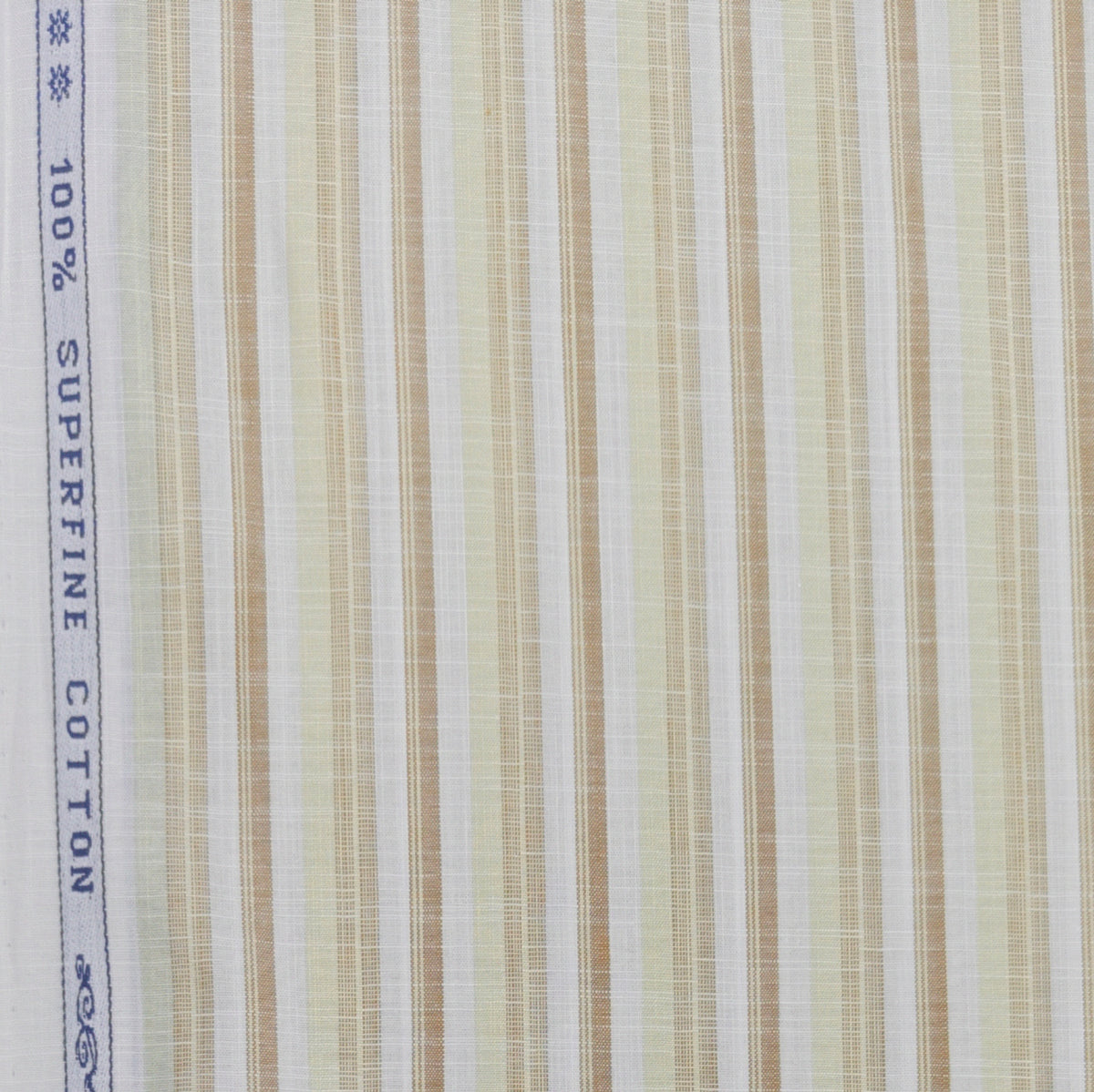 Shirt Fabric Arvind 100% Pure Cotton Multi Lining Colour Green, Brown