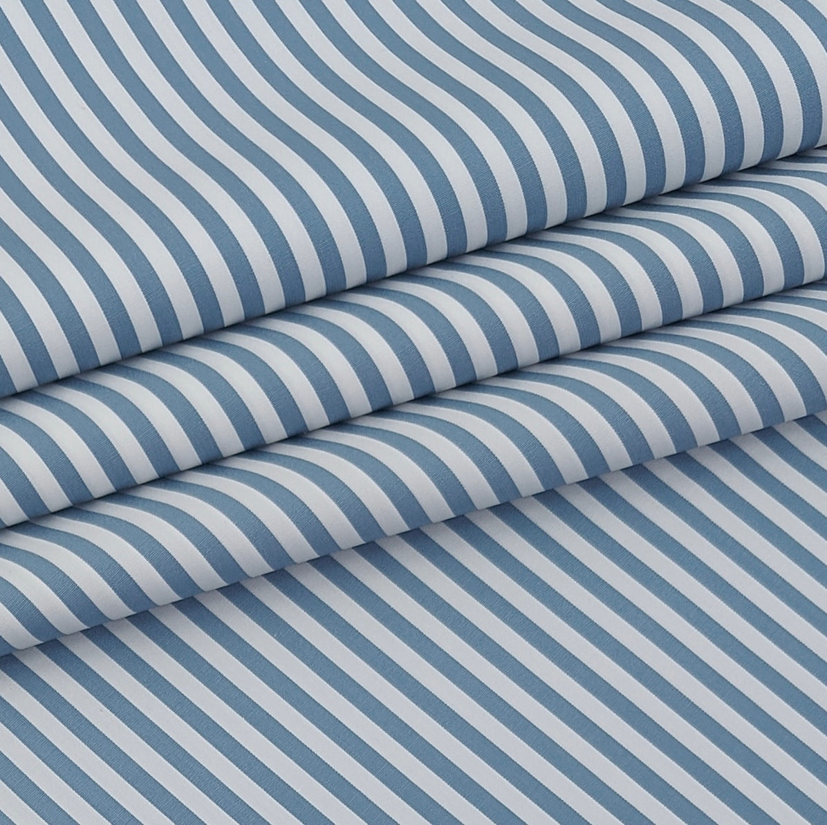 Shirt Fabric Soktas 140/2 Giza Cotton Bengal Stripe Colour Blue N White
