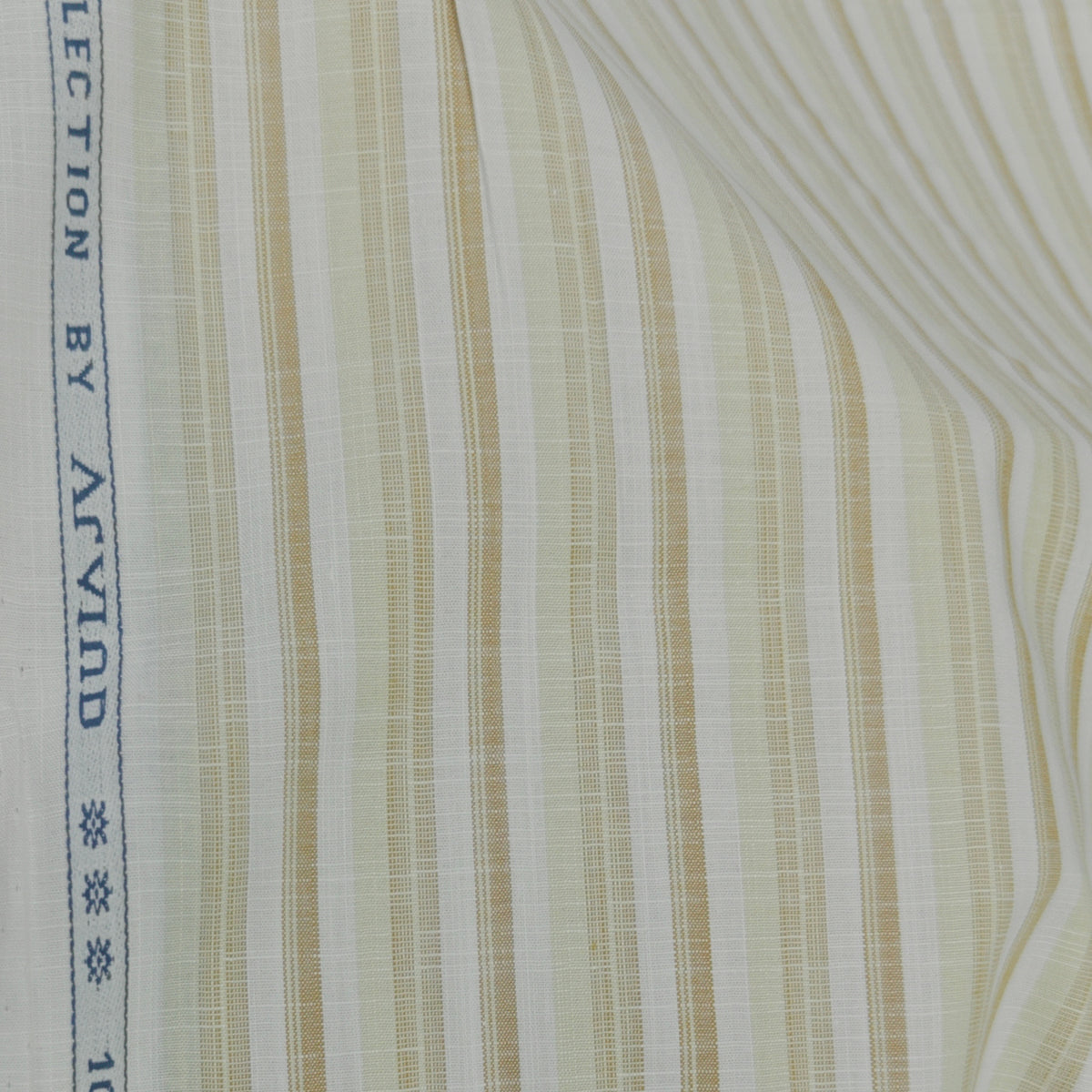 Shirt Fabric Arvind 100% Pure Cotton Multi Lining Colour Green, Brown